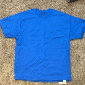 Hanes Men's Bright Blue Short Sleeve Tee
